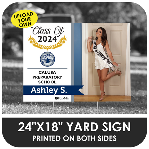 Calusa Preparatory: Custom Photo & Name Yard Sign - Modern Design
