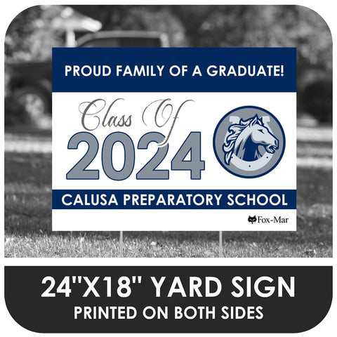 Calusa Preparatory School Logo Yard Sign - Classic Design