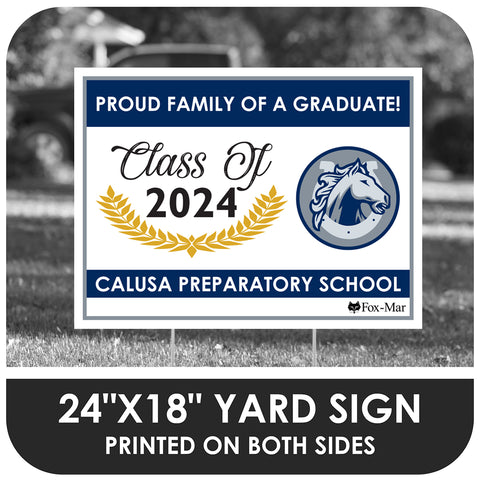 Calusa Preparatory School Logo Yard Sign - Modern Design