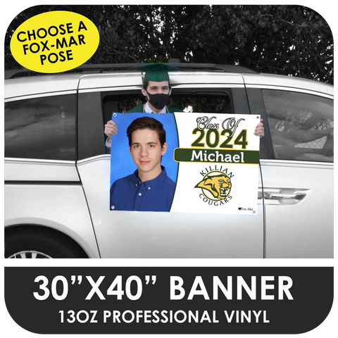 Choose a Fox-Mar Pose - Car Banner for Graduation Parades