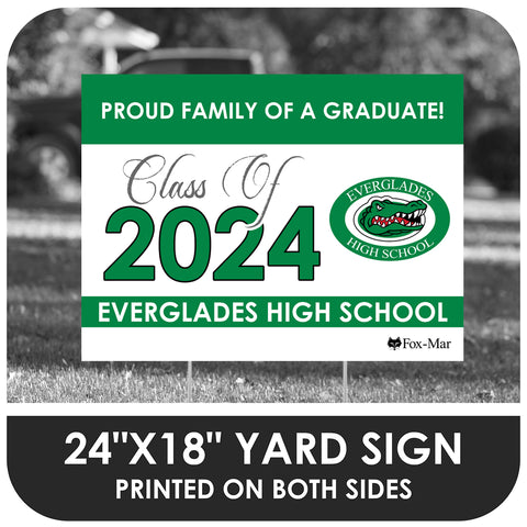 Everglades High School Logo Yard Sign - Classic Design