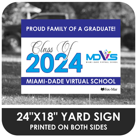 Miami-Dade Virtual School Logo Yard Sign - Classic Design