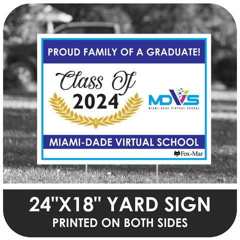 Miami-Dade Virtual School Logo Yard Sign - Modern Design