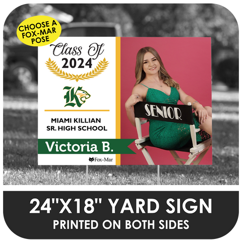Miami Killian Senior High: Fox-Mar Pose Yard Sign - Modern Design