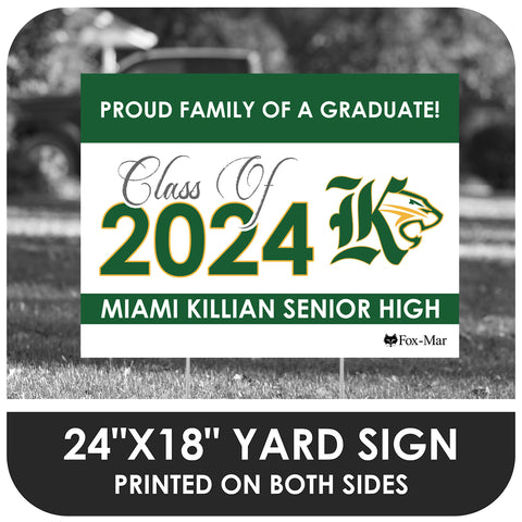 Miami Killian Senior High School Logo Yard Sign - Classic Design