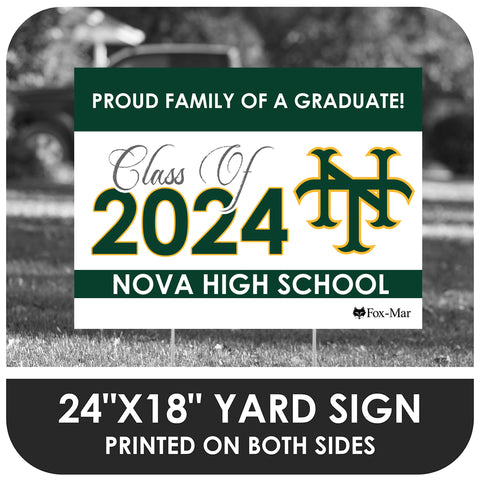 Nova High School Logo Yard Sign - Classic Design