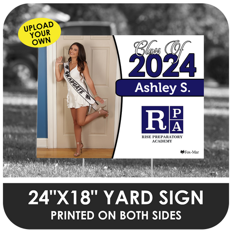 Rise Preparatory Academy: Custom Photo & Name Yard Sign - Classic Design