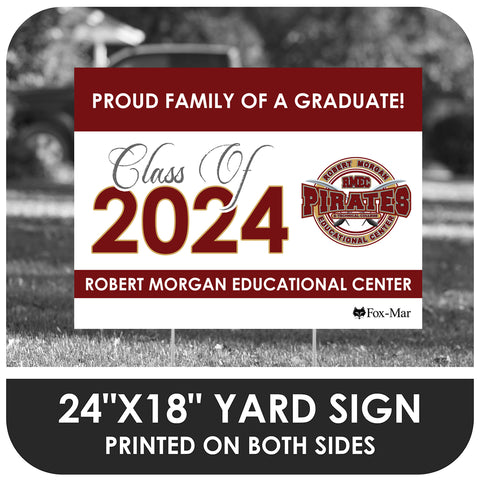 Robert Morgan Educational Center School Logo Yard Sign - Classic Design