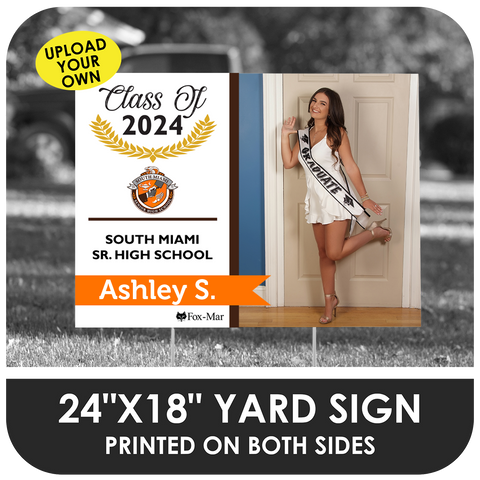 South Miami Senior High: Custom Photo & Name Yard Sign - Modern Design
