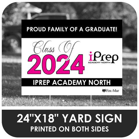 iPrep Academy - North School Logo Yard Sign - Classic Design