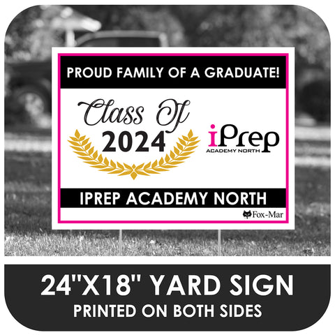 iPrep Academy - North School Logo Yard Sign - Modern Design