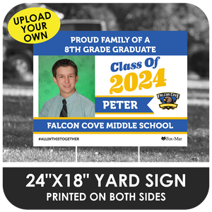 8th Grade Custom School Logo Yard Sign