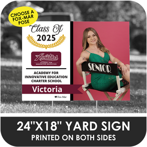 Academy for Innovative Education Charter: Fox-Mar Pose Yard Sign - Modern Design