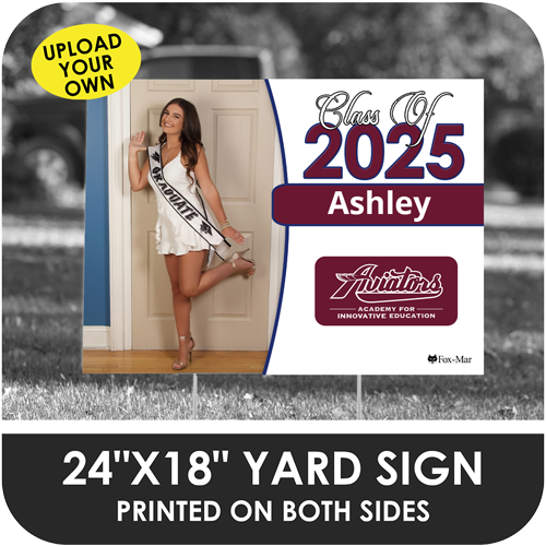 Academy for Innovative Education Charter: Custom Photo & Name Yard Sign - Classic Design