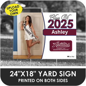 Academy for Innovative Education Charter: Custom Photo & Name Yard Sign - Classic Design