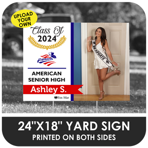 American Senior High: Custom Photo & Name Yard Sign - Modern Design
