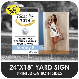Archbishop Coleman Carroll High: Custom Photo & Name Yard Sign - Modern Design