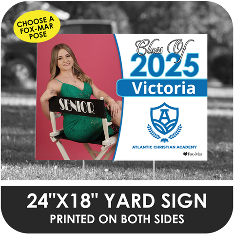 Atlantic Christian Academy: Fox-Mar Pose Yard Sign - Classic Design