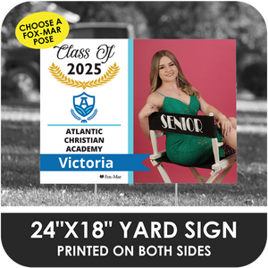 Atlantic Christian Academy: Fox-Mar Pose Yard Sign - Modern Design