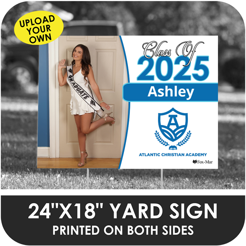 Atlantic Christian Academy: Custom Photo & Name Yard Sign - Classic Design