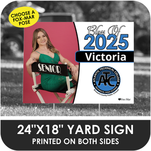 Atlantic Technical High School: Fox-Mar Pose Yard Sign - Classic Design