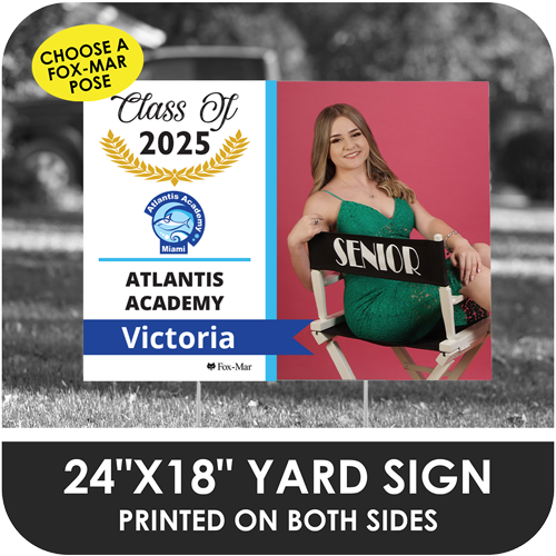 Atlantis Academy: Fox-Mar Pose Yard Sign - Modern Design