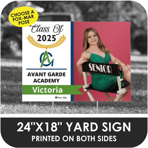 Avant Garde Academy: Fox-Mar Pose Yard Sign - Modern Design