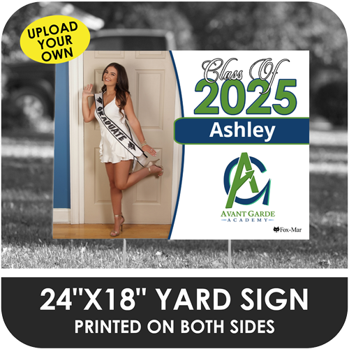 Avant Garde Academy: Custom Photo & Name Yard Sign - Classic Design