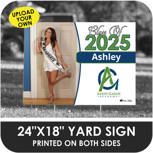 Avant Garde Academy: Custom Photo & Name Yard Sign - Classic Design