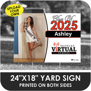 Broward Virtual School: Custom Photo & Name Yard Sign - Classic Design