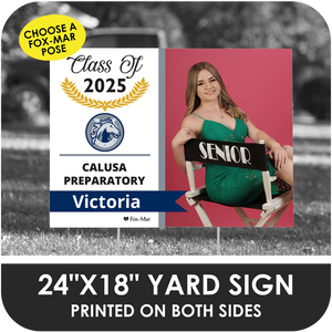 Calusa Preparatory: Fox-Mar Pose Yard Sign - Modern Design