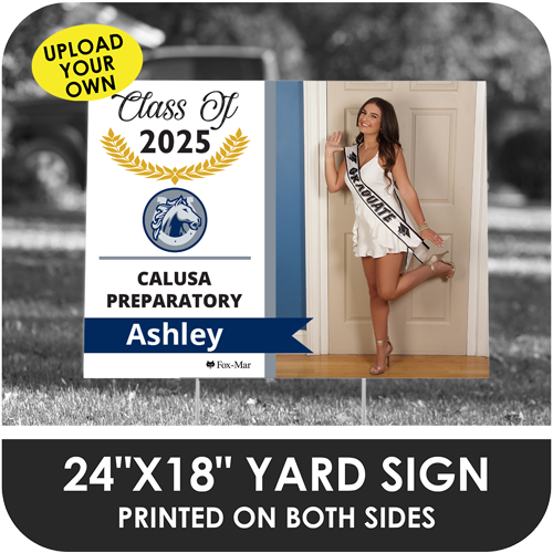 Calusa Preparatory: Custom Photo & Name Yard Sign - Modern Design