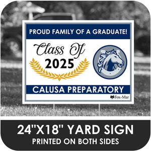 Calusa Preparatory School Logo Yard Sign - Modern Design