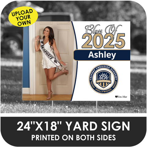 Calvary Christian Academy - Hollywood: Custom Photo & Name Yard Sign - Classic Design