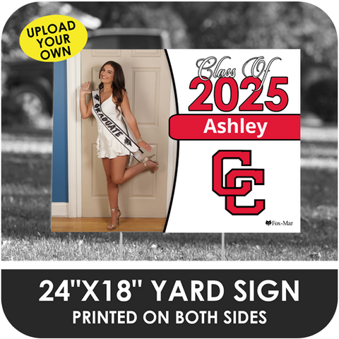 Cooper City High: Custom Photo & Name Yard Sign - Classic Design