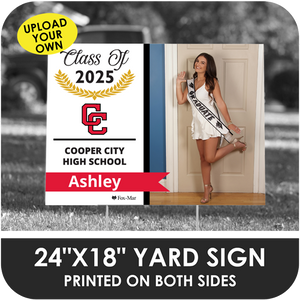 Cooper City High: Custom Photo & Name Yard Sign - Modern Design