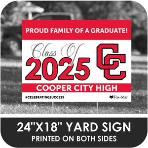 Cooper City High School Logo Yard Sign - Classic Design