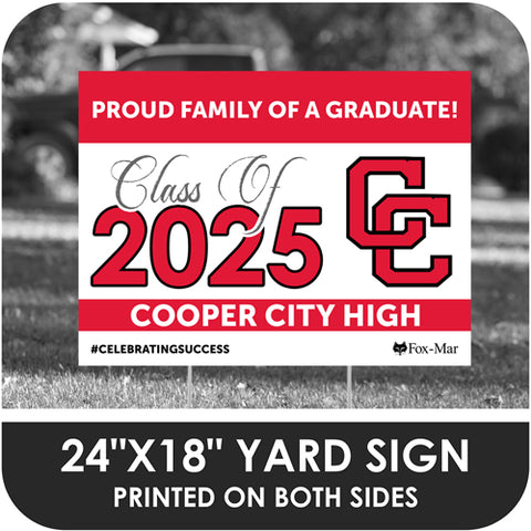 Cooper City High School Logo Yard Sign - Classic Design