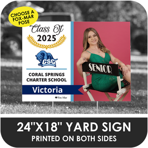 Coral Springs Charter: Fox-Mar Pose Yard Sign - Modern Design