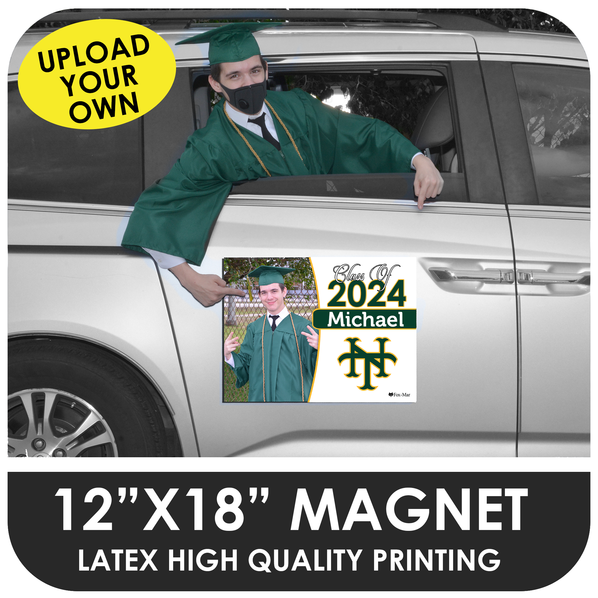 Upload Your Own Image - Car Magnet for Graduation Parades