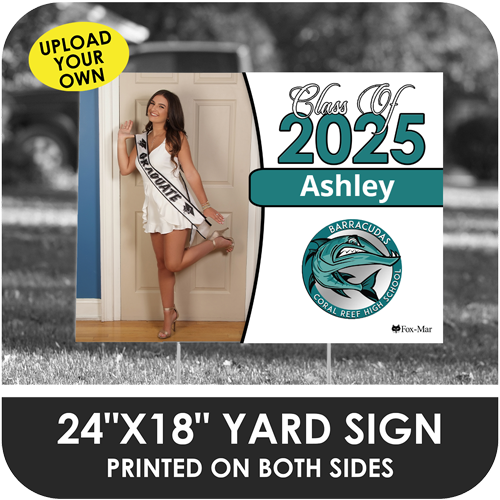 Coral Reef Senior High: Custom Photo & Name Yard Sign - Classic Design