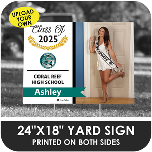Coral Reef Senior High: Custom Photo & Name Yard Sign - Modern Design
