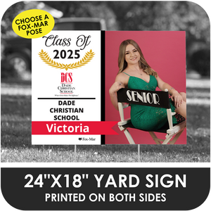 Dade Christian: Fox-Mar Pose Yard Sign - Modern Design