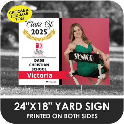 Dade Christian: Fox-Mar Pose Yard Sign - Modern Design