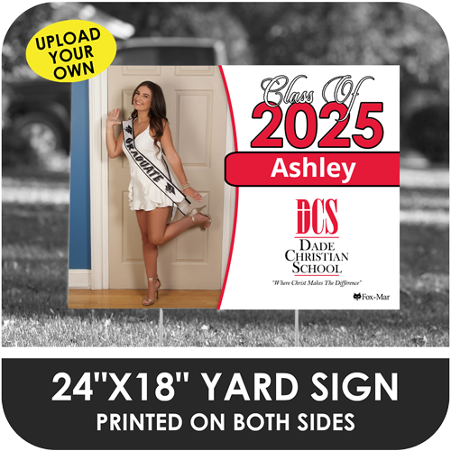 Dade Christian: Custom Photo & Name Yard Sign - Classic Design
