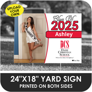 Dade Christian: Custom Photo & Name Yard Sign - Classic Design