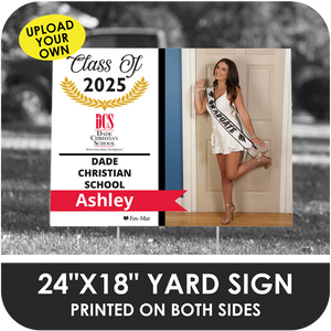 Dade Christian: Custom Photo & Name Yard Sign - Modern Design