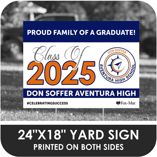 Don Soffer Aventura High School Logo Yard Sign - Classic Design