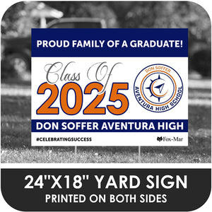 Don Soffer Aventura High School Logo Yard Sign - Classic Design