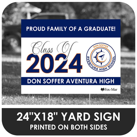 Don Soffer Aventura High School Logo Yard Sign - Classic Design